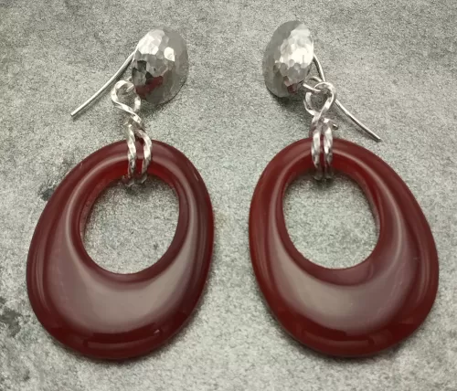 Sterling Silver Carnelian Earrings