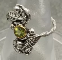 Silver Peridot Ring