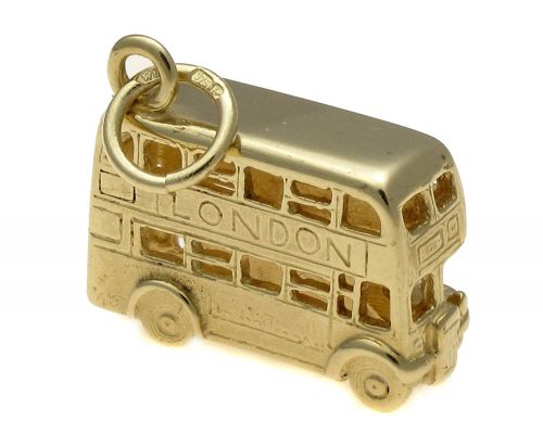 9ct Solid Gold Routemaster London Bus Charm