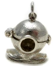 Sterling Silver Diving Helmet Charm
