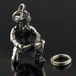 Gold Panner Prospector Sterling Silver Charm