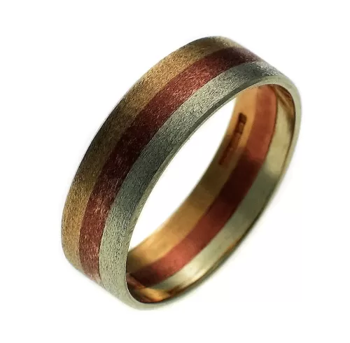 Three Colour Gold Ring