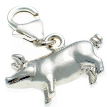 Pig Silver Charm
