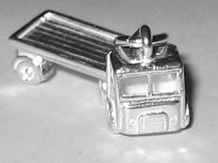 Sterling Silver Articulated Lorry Charm
