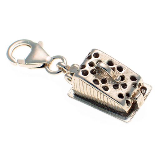 Cheese Dish Sterling Silver Charm