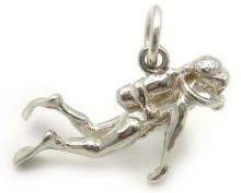 Sterling Silver Diver Charm