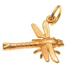9ct Gold Dragonfly Charm Pendant