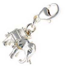 Elephant With Howdah Silver Charm