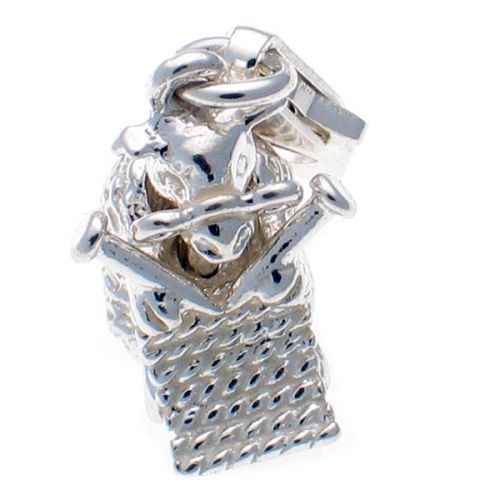 Knitting Sheep Sterling Silver Charm