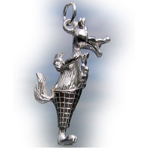 Mr Wolf Sterling Silver Charm / Pendant