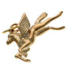9ct Gold Pegasus Flying Horse Charm Pendant