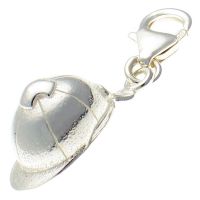 Horse Riding Hat Silver Charm