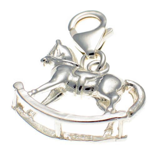 Horse Rocking Sterling Silver Charm
