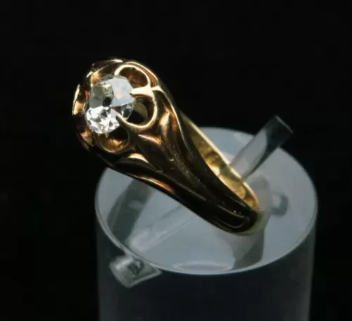 Victorian 18ct Gold 1/2 Carat Diamond Ring