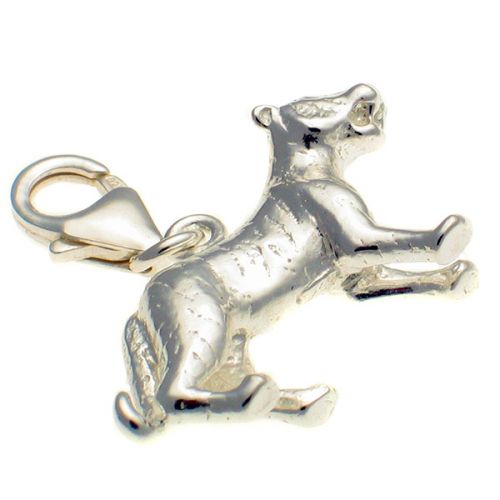 Tiger Large Sterling Silver Charm