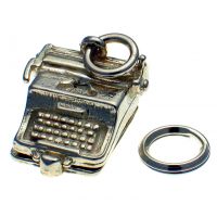 Typewriter Silver Charm
